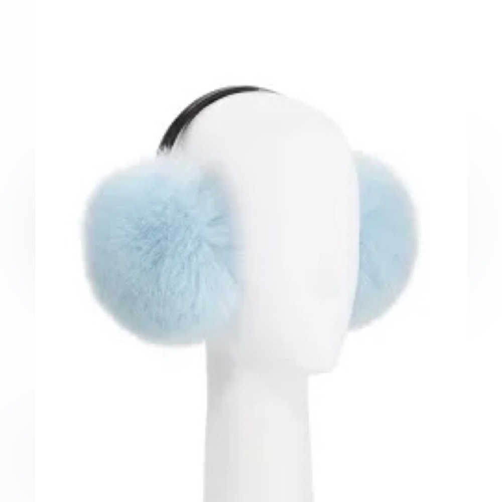 NWOT - Gorski Baby Blue Fox Fur Earmuffs / Headband